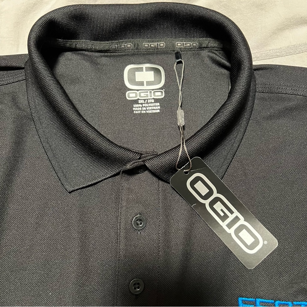 OGIO Black Performance Polo 2XL NWT breathable cotton golf ss collared